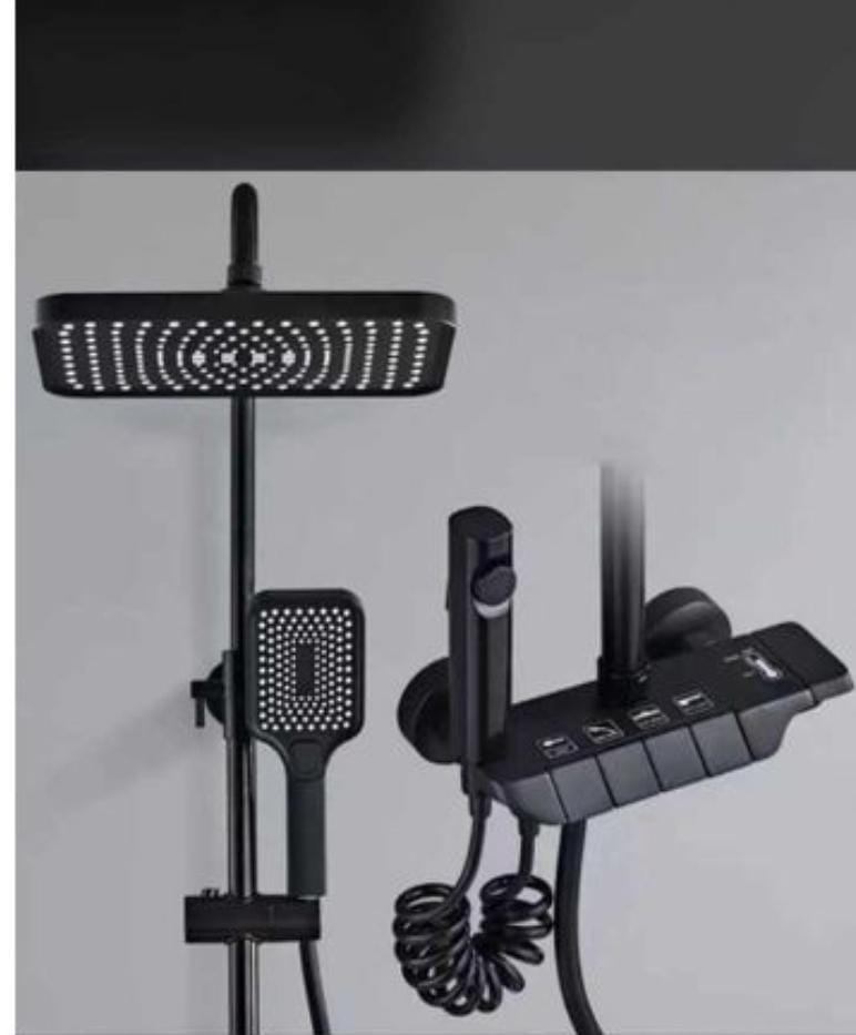 BLACK STANDING SHOWER